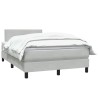 Sommier à lattes de lit et matelas gris clair 120x210cm velours 