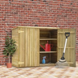 Abri à outils de jardin 135x60x123 cm Pinède imprégnée 