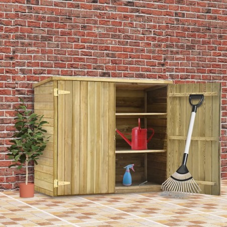 Abri à outils de jardin 135x60x123 cm Pinède imprégnée 