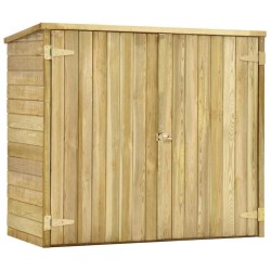 Abri à outils de jardin 135x60x123 cm Pinède imprégnée 