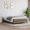 Sommier à lattes de lit avec matelas Taupe 140x190 cm Tissu 
