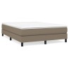 Sommier à lattes de lit avec matelas Taupe 140x190 cm Tissu 
