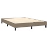 Sommier à lattes de lit avec matelas Taupe 140x190 cm Tissu 