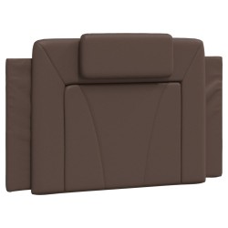 Lit avec matelas marron 80x200 cm similicuir 