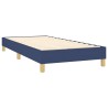 Sommier à lattes de lit avec matelas Bleu 100x200 cm Tissu 