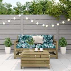 Salon de jardin 3 pcs avec coussins bois de pin imprégné 