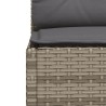 Salon de jardin 6 pcs avec coussins gris résine tressée 