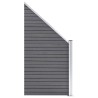 Ensemble de clôture WPC 1 Carré + 1 Incliné 273x186 cm Gris 
