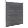 Ensemble de clôture WPC 1 Carré + 1 Incliné 273x186 cm Gris 
