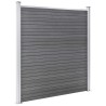 Ensemble de clôture WPC 1 Carré + 1 Incliné 273x186 cm Gris 