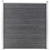 Ensemble de clôture WPC 1 Carré + 1 Incliné 273x186 cm Gris 