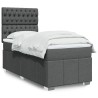 Sommier à lattes de lit avec matelas Gris foncé 80x200 cm Tissu 