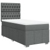 Sommier à lattes de lit avec matelas Gris foncé 80x200 cm Tissu 