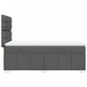 Sommier à lattes de lit avec matelas Gris foncé 80x200 cm Tissu 