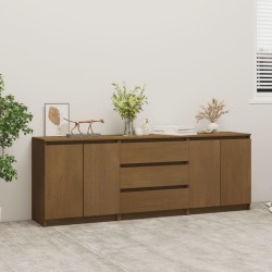 Armoire d'appoint Marron miel 180x36x65 cm Bois de pin massif 