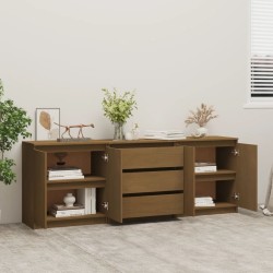 Armoire d'appoint Marron miel 180x36x65 cm Bois de pin massif 