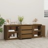 Armoire d'appoint Marron miel 180x36x65 cm Bois de pin massif 