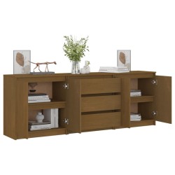 Armoire d'appoint Marron miel 180x36x65 cm Bois de pin massif 