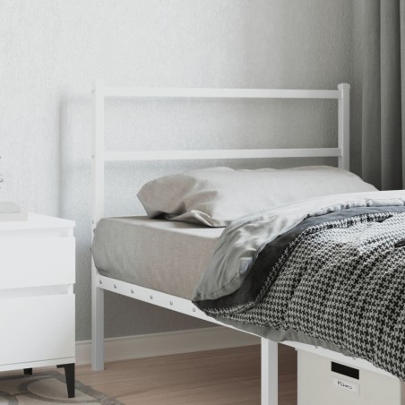 Tête de lit métal blanc 100 cm 