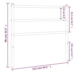 Tête de lit métal blanc 100 cm 