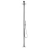 Douche de jardin avec base gris 230 cm Acier inoxydable 