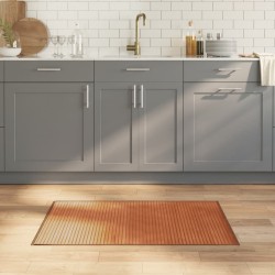 Tapis rectangulaire marron 60x100 cm bambou 