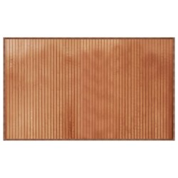Tapis rectangulaire marron 60x100 cm bambou 