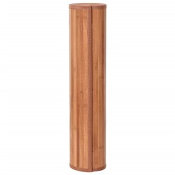 Tapis rectangulaire marron 60x100 cm bambou 