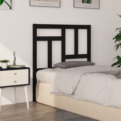 Tête de lit Noir 80,5x4x100 cm Bois massif de pin 