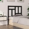 Tête de lit Noir 80,5x4x100 cm Bois massif de pin 