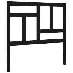 Tête de lit Noir 80,5x4x100 cm Bois massif de pin 