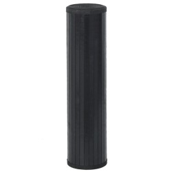 Tapis rectangulaire noir 60x100 cm bambou 