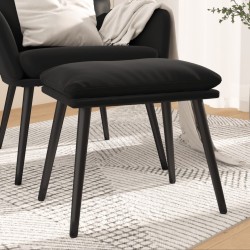 Repose-pied Noir 45x29,5x35 cm Velours 