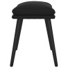 Repose-pied Noir 45x29,5x35 cm Velours 