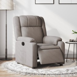 Fauteuil inclinable électrique Taupe Tissu 