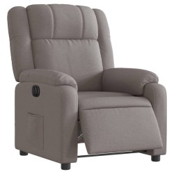 Fauteuil inclinable électrique Taupe Tissu 