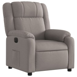 Fauteuil inclinable électrique Taupe Tissu 