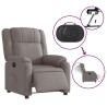 Fauteuil inclinable électrique Taupe Tissu 