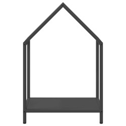 Portant de bois chauffage noir 40x25x60 cm 