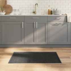 Tapis rectangulaire gris 60x100 cm bambou 