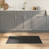 Tapis rectangulaire gris 60x100 cm bambou 
