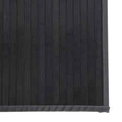 Tapis rectangulaire gris 60x100 cm bambou 