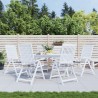 Coussins de chaise de jardin lot de 6 carreaux gris 40x40x3 cm 