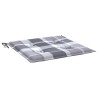 Coussins de chaise de jardin lot de 6 carreaux gris 40x40x3 cm 