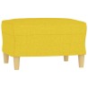 Ensemble de canapés 3 pcs avec coussins Jaune clair Tissu 