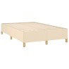 Sommier à lattes de lit avec matelas crème 120x190 cm tissu 