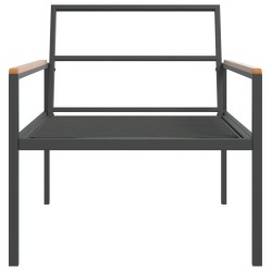 Salon de jardin avec coussins 4 pcs anthracite acier 
