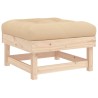 Salon de jardin 5 pcs avec coussins bois massif 