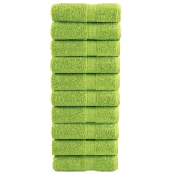 Serviettes de visage de qualité sup. SOLUND 10 pcs vert pomme 