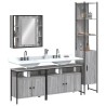 Ensemble d'armoires de salle de bain 4 pcs sonoma gris 